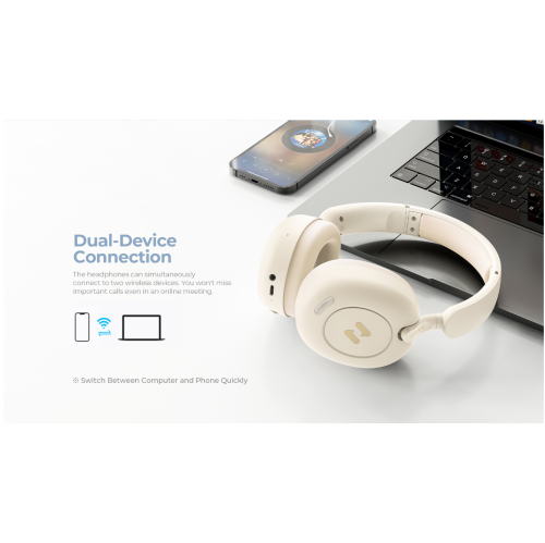 HAVIT H655BT PRO Hybrid Active Noise Cancellation, Hi-Res Audio Wireless Bluetooth V5.3 Headphone