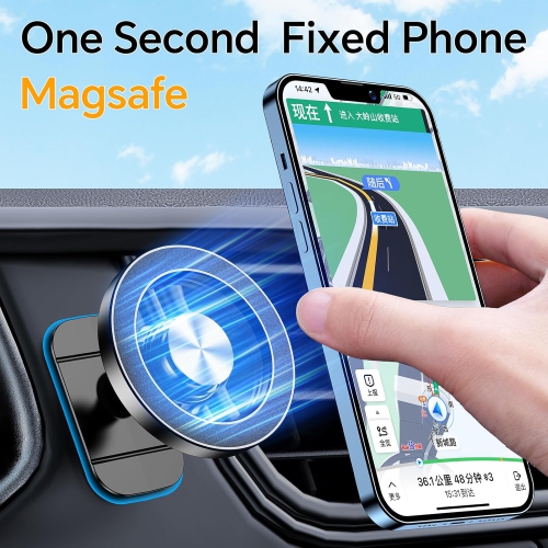 Magnetic Phone Holder for Car Phone Holder Mount Dash【360°】Cell Phone Holder for Car Accessories,Car Mount for iPhone 16 Pro Max 15 14 13 12 Plus