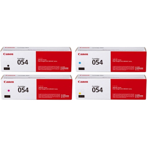 Image 1 of 1.. Canon Genuine Toner,Canon 054 Black, Cyan, Magenta & Yellow Toner Cartridge Set, 3021C001 3022C001 3023C001 3024C001 imageCLASS MF641Cdw,MF642Cdw,
