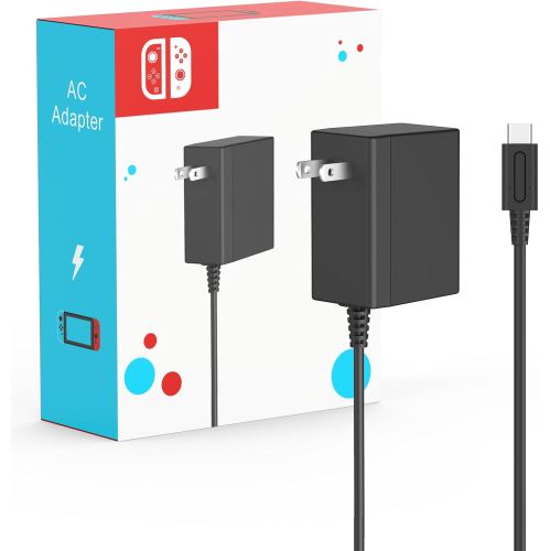 Chargeur 45&nbsp;W SATURNDOCK 10&nbsp;pi pour Nintendo Switch, adaptateur d'alimentation c.a. pour Switch, station d'accueil OLED/Lite/Steam Deck, mo