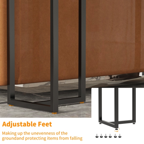 39.4 Inch Luxury Marble Console Table Elegant Modern Console Table Accent LongTable Home Furniture with Black Metal Legs for Living Room Entryway