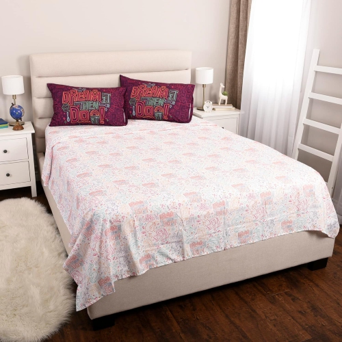 Disney Princess 4 Piece Full Bedding Sheet Set for Kids - Flat Sheet, Fitted Sheet and 2 Pillowcases