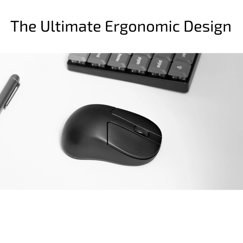 Keychron M4 Super Mini Wireless Mouse - Tri Connection 2.4 GHz/Bluetooth 5.1/USB-C, Ultra-Light 35g, PAW3395 Sensor for Windows and Mac OS, Black