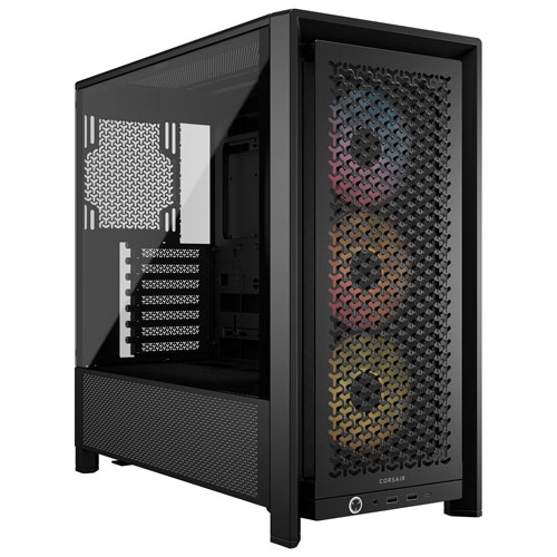 Image 1 of 14.. Corsair Frame 4000D ARGB Mid-Tower ATX Computer Case - Black