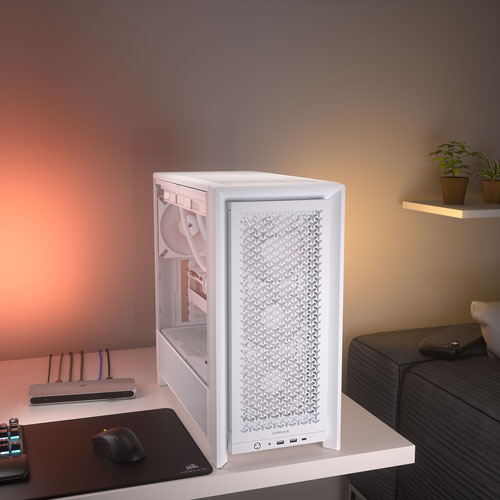 Tour d'ordinateur mi-hauteur ATX 4000D Frame de Corsair - Blanc