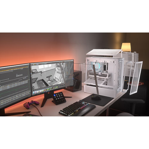 Tour d'ordinateur mi-hauteur ATX 4000D Frame de Corsair - Blanc