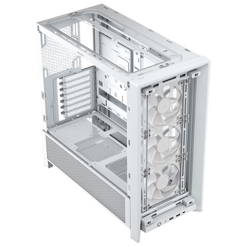 Corsair Frame 4000D Mid Tower ATX Computer Case - White