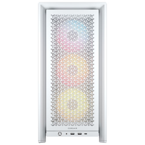 Tour d'ordinateur mi-hauteur ATX 4000D ARGB Frame de Corsair - Blanc