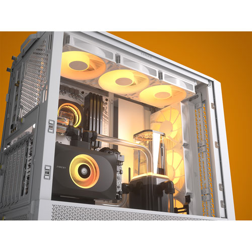 Tour d'ordinateur mi-hauteur ATX 4000D ARGB Frame de Corsair - Blanc