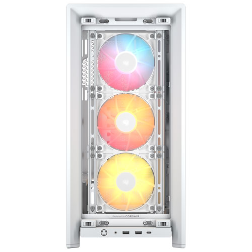Tour d'ordinateur mi-hauteur ATX 4000D ARGB Frame de Corsair - Blanc