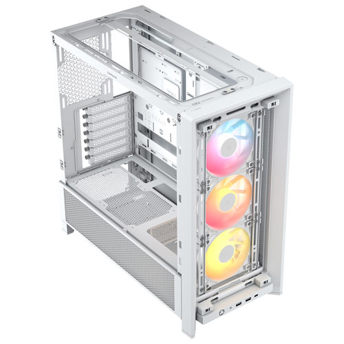 Tour d'ordinateur mi-hauteur ATX 4000D ARGB Frame de Corsair - Blanc