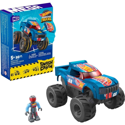 Image 1 de 7.. MEGA Hot Wheels – Ensemble de construction Race Ace Monster Trucks
