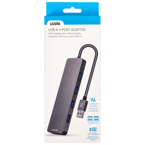 LOGiiX 4-Ports USB 3.0 Hub - Graphite Grey