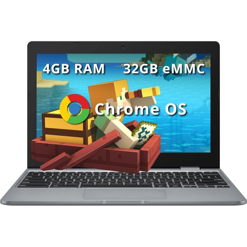 Open Box - ASUS Chromebook C223 11.6'' HD Laptop, Intel Celeron N3350 Processor, 32GB eMMC Memory, 4GB RAM, Intel UHD Graphics, 720P Camera, Stereo