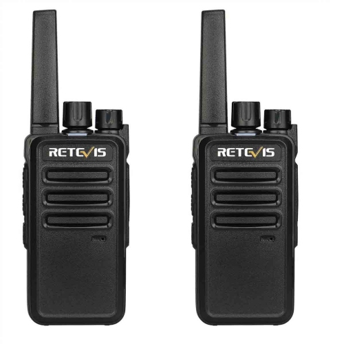 Retevis RT68 Walkie Talkies Two Way Radios Long Range for Adults with Earpieces and Charging Base, 16-Channel 0.5 Watts-Pack of 2