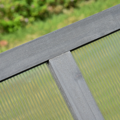 Cadre froid en bois Outsunny, couvercle supérieur ouvert et inclinable, 39 x 26 x 16&nbsp;po, petite jardinière en polycarbonate pour fleurs,