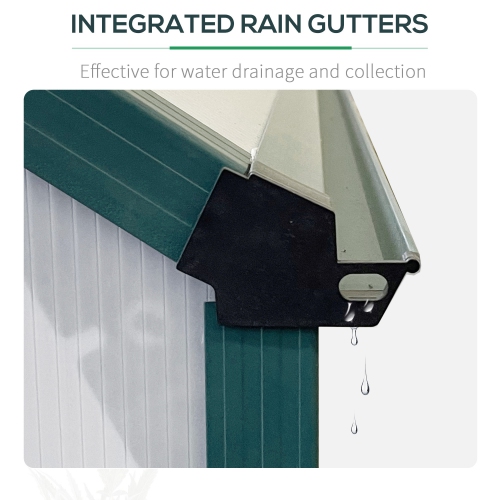 Outsunny 6' x 8' x 6.5' Polycarbonate Greenhouse, Walk-in Green House with Adjustable Roof Vent Galvanized Base Sliding Door Rain Gutter for Outdoor