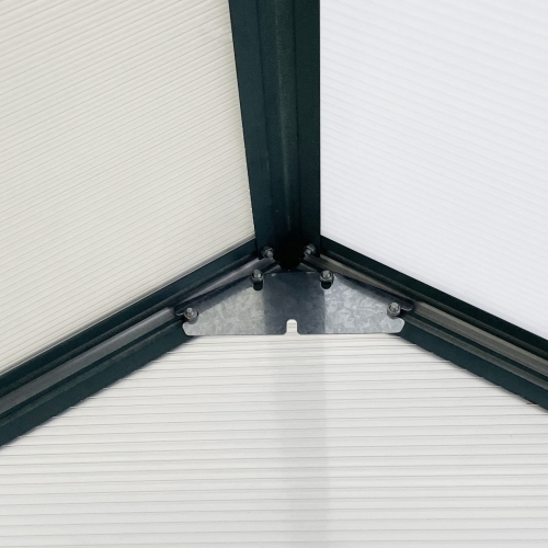 Outsunny 6' x 8' x 6.5' Polycarbonate Greenhouse, Walk-in Green House with Adjustable Roof Vent Galvanized Base Sliding Door Rain Gutter for Outdoor