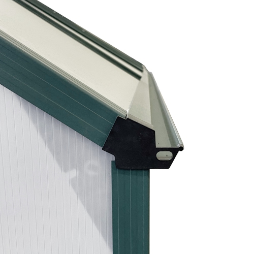 Outsunny 6' x 8' x 6.5' Polycarbonate Greenhouse, Walk-in Green House with Adjustable Roof Vent Galvanized Base Sliding Door Rain Gutter for Outdoor