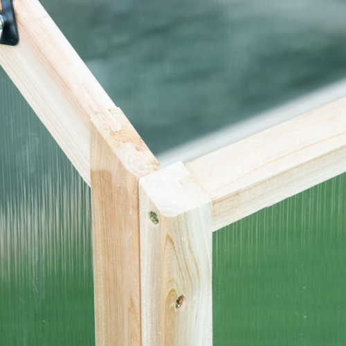 Jardinière portative en bois Outsunny Cold Frame Greenhouse Garden avec surface ouvrable pour l'intérieur et l'extérieur, fleurs, légumes, plantes,