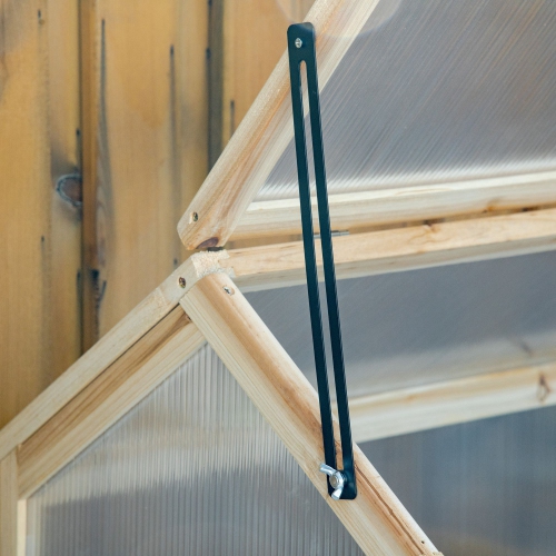 Jardinière portative en bois Outsunny Cold Frame Greenhouse Garden avec surface ouvrable pour l'intérieur et l'extérieur, fleurs, légumes, plantes,