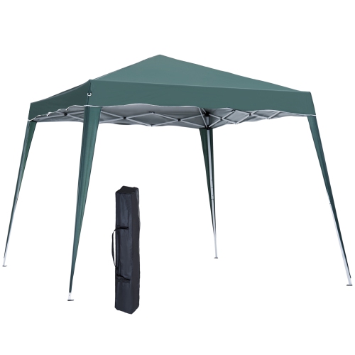 Outsunny 8' x 8' Pop Up Canopy Tent with Inclined Legs, Portable Party ...