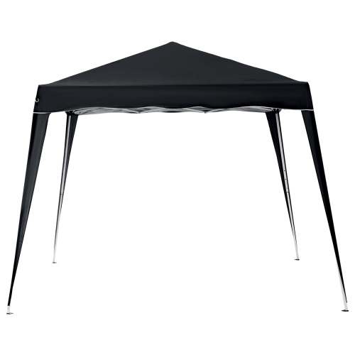 Outsunny 8' x 8' Pop Up Canopy Tent with Inclined Legs, Portable Party Tent Gazebo with Carrying Bag for Garden, Camping, Party, Picnic, Black
