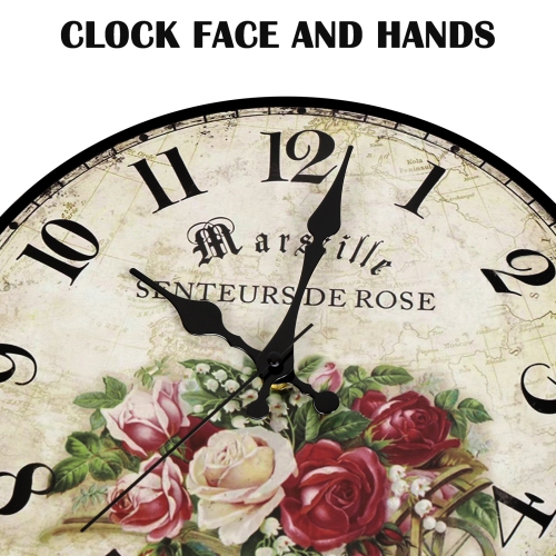 Classic Noble Rose Pattern Wall Clock