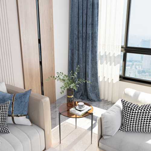 Modern Glass Coffee Table:Round Sofa Side Table Tempered Glass Top Decorative Center Table with Black Metal Legs Stand for Living Room Apartment