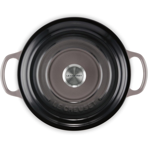 Le Creuset LS2501-227FSS Signature Enameled Cast Iron Round French Oven, 3 1/2 Quart, Oyster
