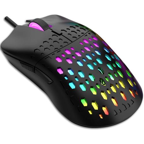 Gaming Mouse Wired, Lightweight RGB Gaming Mouse, 4 Adjustable DPI Up to 3600, 6 Programmable Buttons, Ergonomic Computer Mouse for