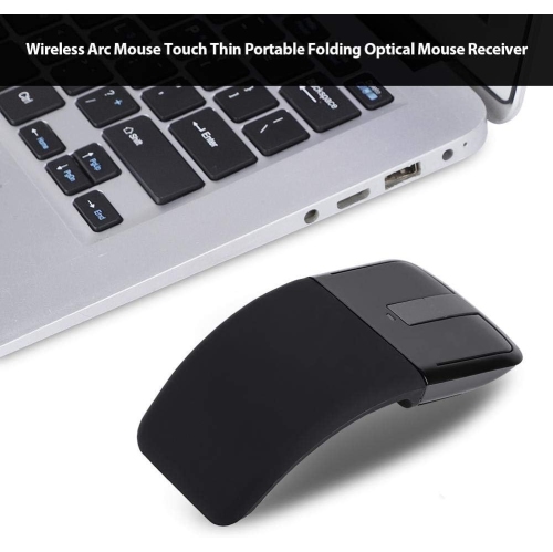 2.4G Mouse 1600DPI Ergonomic Foldable Optical Touch Mouse with USB Receiver Suitable for PC Laptop for Notebook