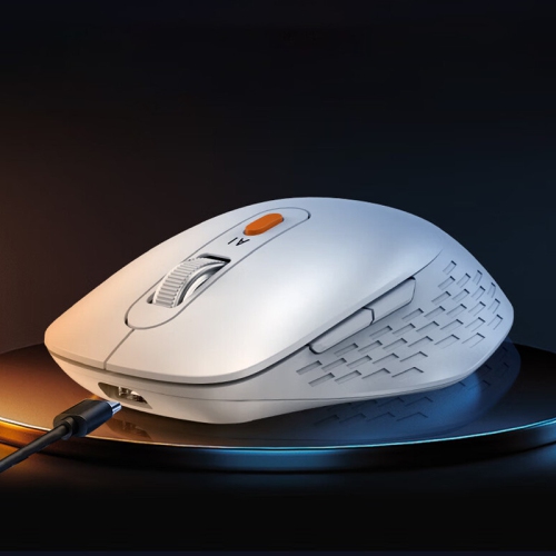 Bluetooth Intelligent Wireless Mouse Multilingual Ai Writing Ai Creation Ai Drawing Rechargeable Long-Lasting Battery Life(White)