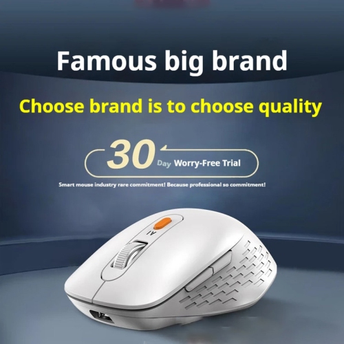 Bluetooth Intelligent Wireless Mouse Multilingual Ai Writing Ai Creation Ai Drawing Rechargeable Long-Lasting Battery Life(White)