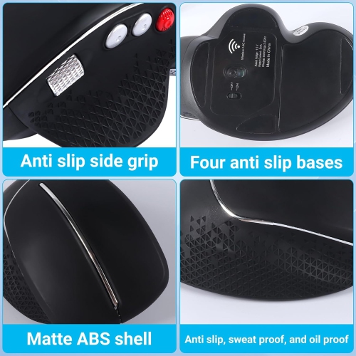 Wireless Ergonomic Vertical Mouse, 10M Range, 5 Buttons, 2.4G Optical, Wrist Pain Relief
