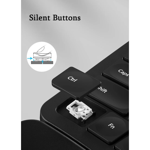 Backlit Wireless Ergonomic Keyboard Wireless Split Keyboard 2.4G Bluetooth Keyboard Set with Scissor Switch and Palm Rest