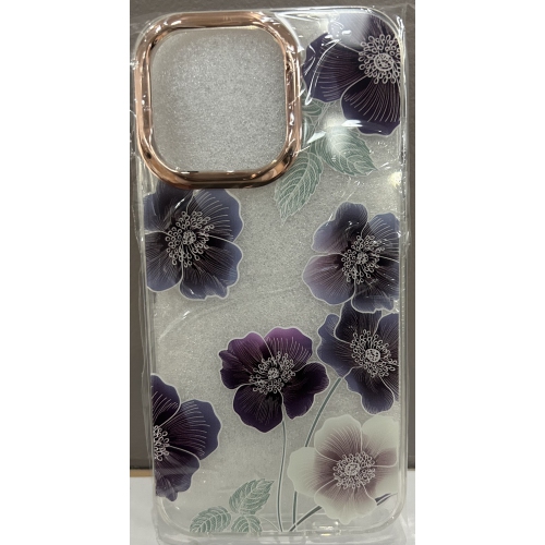 Étui pour iPhone 13 Pro avec fleur, pour femmes féminines, couverture arrière rigide à motif floral transparent antichoc pour iPhone 13 Pro 6.1&nbsp;