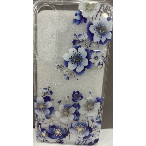 Samsung Galaxy S24 Plus, Clear Floral Flower Pattern Print Design Flexible TPU Shockproof Cover for Women Girls,Flower Protective Phone Case