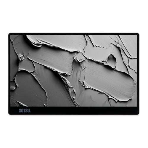 SOTSU FlipAction Go 14" Portable Monitor, Robust but Lightweight, Tempered Glass, 1080p, 400 Nits, 99% sRGB, 5W, Super Versatile, USB-C or Mini-HDMI