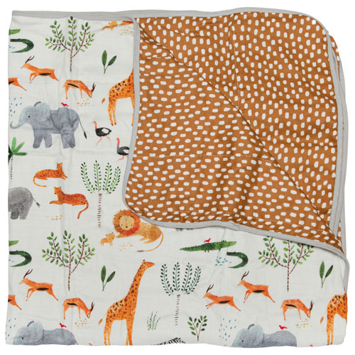 Image 1 of 1.. Loulou Lollipop Safari Jungle Muslin Quilt