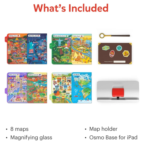 Osmo - Detective Agency Starter Kit for iPad, Pretend Play, Detective Board Game, Learning Toys for 5 to 11 Year Olds, Mystery Toys, Detective Toy,