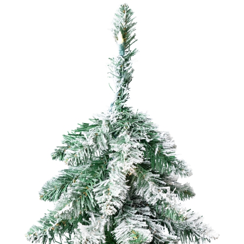 Pre-Lit Pencil Flocked Alpine Artificial Christmas Tree - 3.5' - Clear Lights