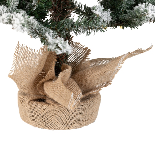 Real Touch™ Pre-Lit B/O Tamarack Pine Artificial Christmas Tree with Burlap - 3' Warm White LED
