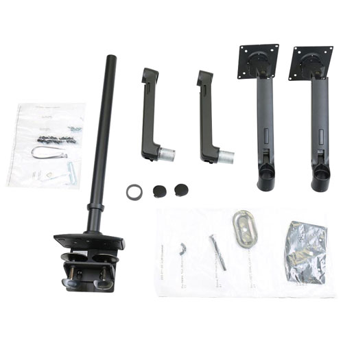 Bras de superposition articulé à grand poteau pour deux moniteurs de 40 po LX d'Ergotron