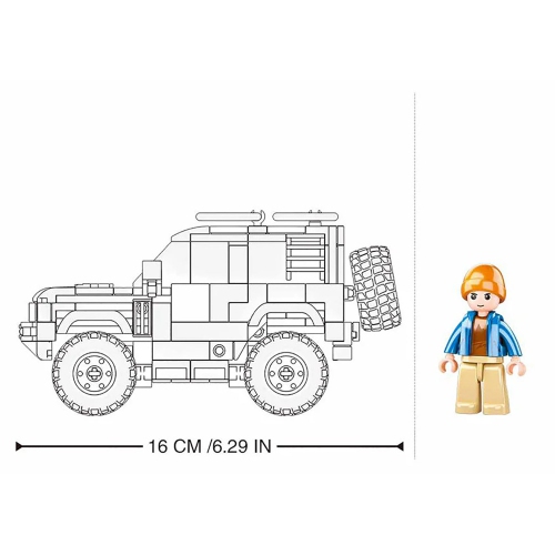 Sluban - SUV Truck Building Blocks Sets with 1 Figure, 317 Pieces