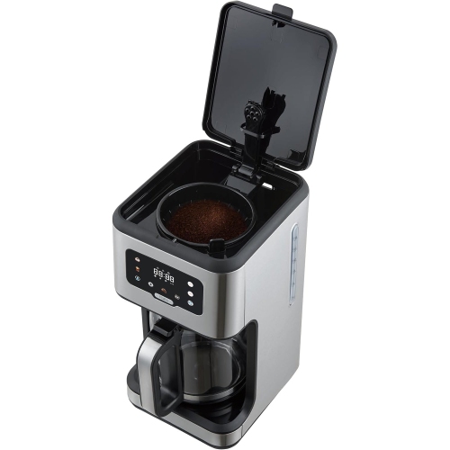 Salton - Programmable Digital Coffee Maker, 14 Cup Capacity, For Hot or Cold Coffee, Stainless Steel