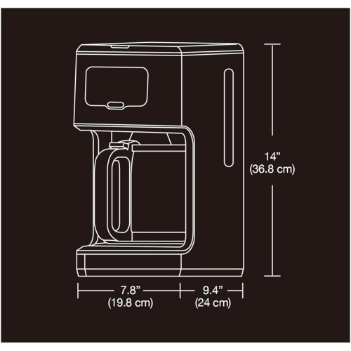 Salton - Programmable Digital Coffee Maker, 14 Cup Capacity, For Hot or Cold Coffee, Stainless Steel