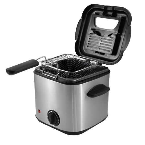 HAUZ  - Compact Electric Fryer, 1.4L Capacity, Adjustable Temperature, Stainless Steel