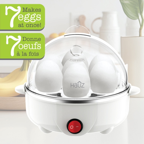 Hauz - 3 in 1 Egg Cooker, Boiled, Poached or Omelette, BPA Free, White
