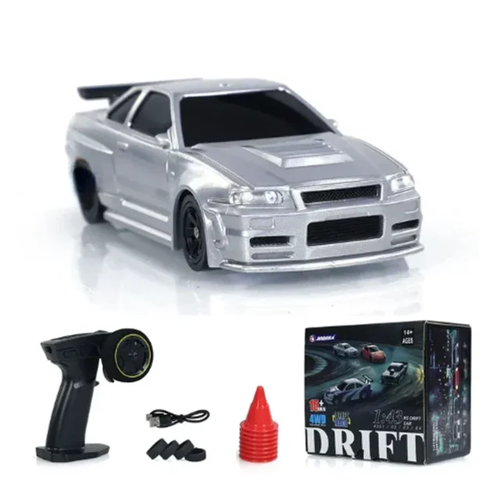 JIABAILE 4301/02/03/04 RTR 1/43 2.4G 4WD Drift RC Car Mini Race LED Light Radio Control High-Speed Motor On-Road Racing Vehicle Model Boys Gifts